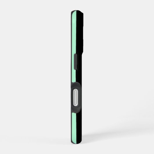 Black and Mint Green iPhone 16 Hülle (Rechte Seite)