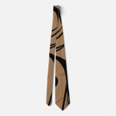 Black and Mocha Brown Business Neck Tie Krawatte (Rückseite)