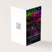 Black and Neon Brush Schlaganfälle Business Card Visitenkarten (Vorderseite)