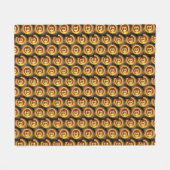 black and orange Bitcoin enthusiast Fleecedecke (Vorderseite (Horizontal))