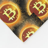 black and orange Bitcoin enthusiast Fleecedecke (Ecke)