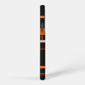 Black and Orange Bold Stripe Pattern Samsung Galaxy Hülle (Rechte Seite)