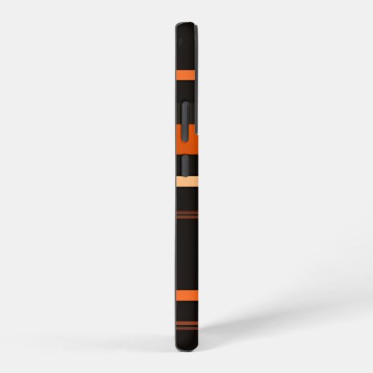 Black and Orange Bold Stripe Pattern Samsung Galaxy Hülle (Rechte Seite)