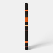 Black and Orange Bold Stripe Pattern Samsung Galaxy Hülle (Linke Seite)