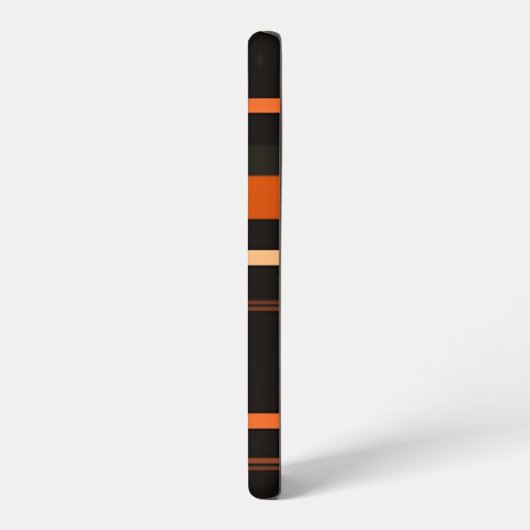 Black and Orange Bold Stripe Pattern Samsung Galaxy Hülle (Linke Seite)