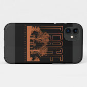 Black and Orange Futuristic Peace iPhone 11 Hüllen (Rückseite (Horizontal))