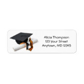 Black and Orange Graduation Cap and Tassel Address (Vorne)