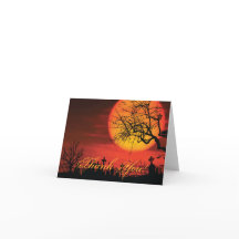 Black and Orange Halloween Danke Cards