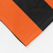 Black and Orange Halloween Stripes Fleecedecke (Ecke)