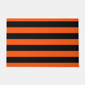 Black and Orange Halloween Stripes  Fußmatte (Vorderseite)