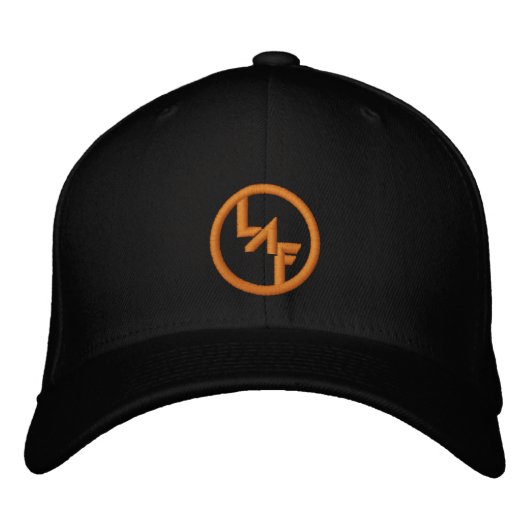 Black and Orange LAF Hat Bestickte Baseballkappe (Vorderseite)