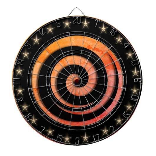 Black and Orange Regulation Dart Board Dartscheibe (vorne)