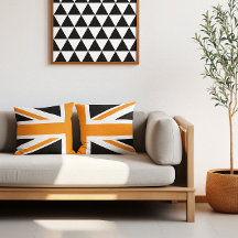 Black and Orange Union Jack Half