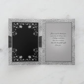 Black and Pewter LOOK Floral Danke Karte (Innenseite)