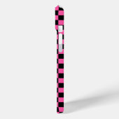 Black and pink checkerboard pattern Case-Mate iPhone hülle (Rückseite / Links)