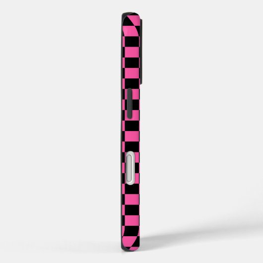 Black and pink checkerboard pattern Case-Mate iPhone hülle (Rückseite / Rechts)