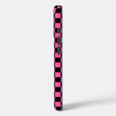 Black and pink checkerboard pattern Case-Mate iPhone hülle (Rückseite / Links)