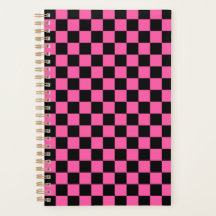 Black and pink checkerboard pattern