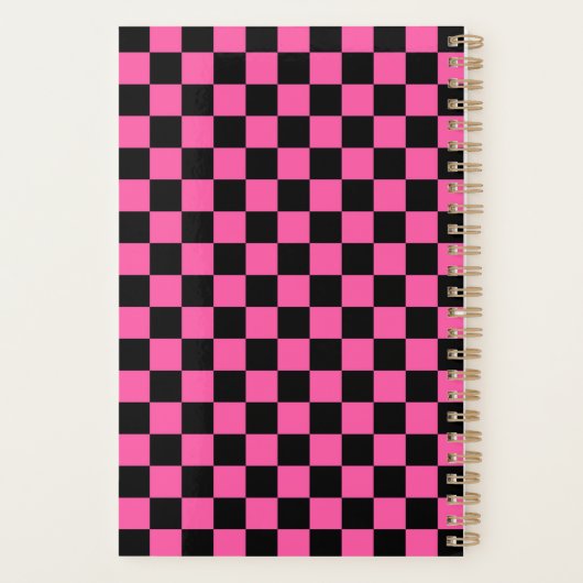 Black and pink checkerboard pattern planer (Rückseite)