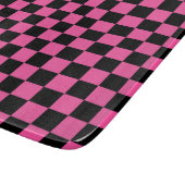 Black and pink checkerboard pattern schneidebrett (Ecke)