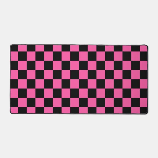 Black and pink checkerboard pattern schreibtischunterlage (Vorderseite)