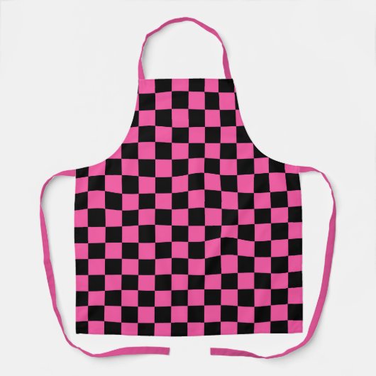 Black and pink checkerboard pattern schürze (Vorderseite)