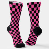 Black and pink checkerboard pattern socken (Gewinkelt)
