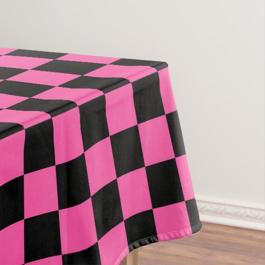 Black and pink checkerboard pattern tischdecke (Beispiel)