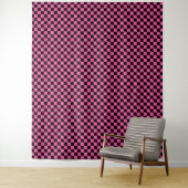 Black and pink checkerboard pattern wandteppich (Beispiel)