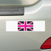 Black and Pink Classic Union Jack British (UK) Fla Autoaufkleber (Auf Auto)