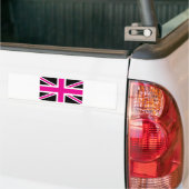 Black and Pink Classic Union Jack British (UK) Fla Autoaufkleber (Auf Lkw)