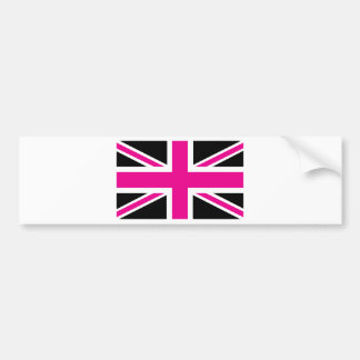 Black and Pink Classic Union Jack British (UK) Fla Autoaufkleber