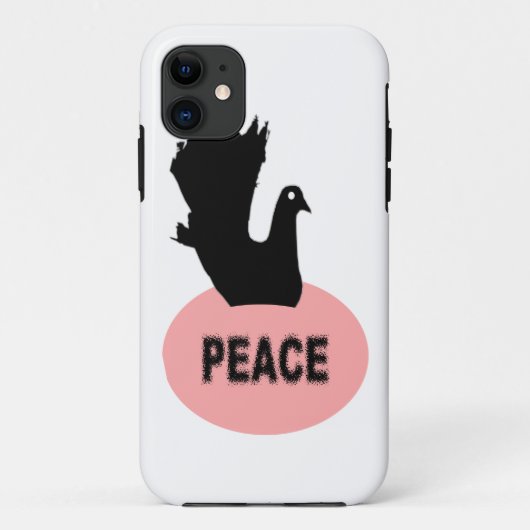 Black and Pink Peace Dove iPhone 5 Fall Case-Mate iPhone Hülle (Rückseite)