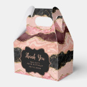 Black and Pink Sequins Agate Birthday Vielen Dank Geschenkschachtel (Rückseite)