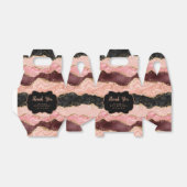 Black and Pink Sequins Agate Birthday Vielen Dank Geschenkschachtel (Ungefaltet)