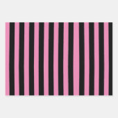 Black and Pink Stripes Geschenkpapier Set (Vorderseite 3)
