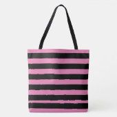 Black and Pink Stripes Tasche (Vorderseite)