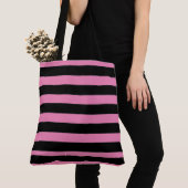Black and Pink Stripes Tasche (Von Nahem)