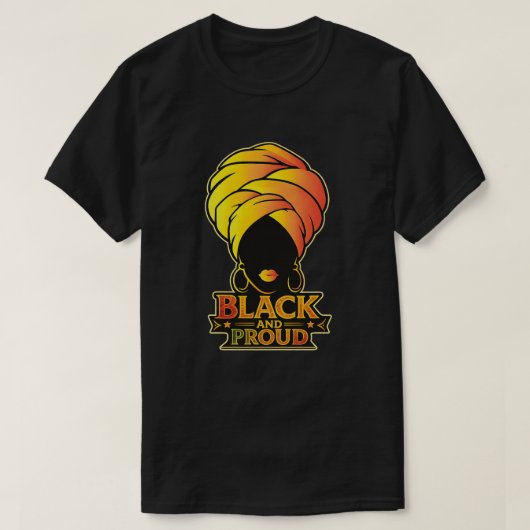Black and Proud – Afro Queen Art T-Shirt (Design vorne)
