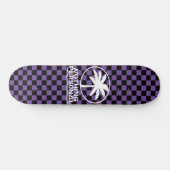 Black and Puple Checkerboard Skateboard (Horizontal)