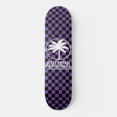Black and Puple Checkerboard Skateboard (Vorderseite)