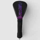 Black and Purple Dragon Smoke Golf Headcover (Vorderseite)
