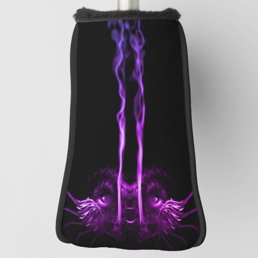 Black and Purple Dragon Smoke Golf Headcover (Rotieren 90)