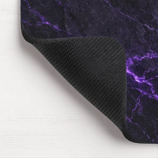 Black and Purple Marble Mouse Pad Mousepad (Ecke)