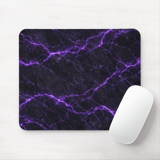 Black and Purple Marble Mouse Pad Mousepad (Mit Mouse)