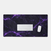 Black and Purple Marble Mouse Pad Schreibtischunterlage (Tastatur & Maus)