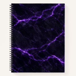 Black and Purple Marble Spiral Notebook Notizblock
