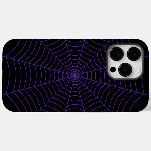 Black and purple spider web Halloween pattern Case-Mate iPhone Hülle (Rückseite (Horizontal))