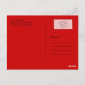 Black and Red Bar Mitzvah Danke Postkarte (Rückseite)