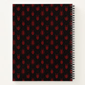 Black and Red Fantasy Dragon Diamond Pattern Notizblock (Rückseite)